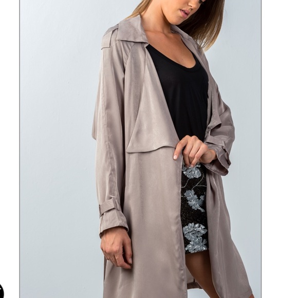 Hem Waterfall Belted Cape Cardigan - Picture 3 of 3